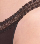 Dámske tangá GO Ribbed R C2P - BLACK - black 0004 - SLOGGI BLACK M