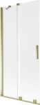 MEXEN/S - Velar dvojkrídlová posuvná vaňová zástena 90 x 150, dekor, zlatá 896-090-000-31-50