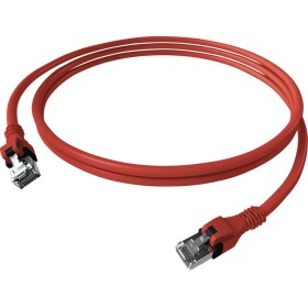 Easylan CPP1ORARAR0100 RJ45 sieťové káble, prepojovacie káble CAT 6A S/FTP 10.00 m červená (jasná) dvojžilový tienený, bez halogénov, samozhášavý 1 ks; CPP1ORARAR0100