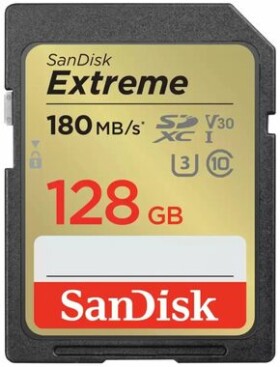 SanDisk Extreme SDXC 128GB / Class 10 / čítanie / zápis 180/90 MB / s / vhodné pre 4K (SDSDXVA-128G-GNCIN)