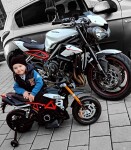 Mamido Detská elektrická motorka Aprilia čierna