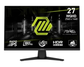 27" MSI MAG 274QFDE čierna / WQHD / IPS / 16:9 / 0.5ms / 1000:1 / 250cd-m2 / HDMI + DP / VESA (9S6-3CE41H-010)