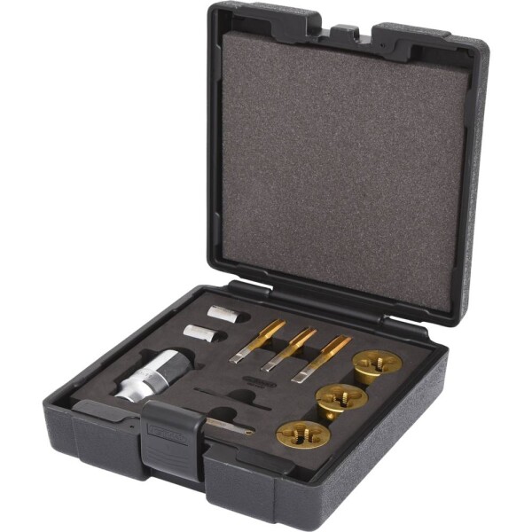 Súprava na rezanie závitov 3/8" pre matice a skrutky kolies, 11 ks KS Tools 150.1420; 150.1420