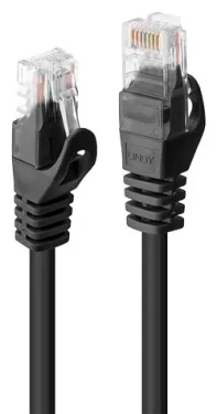 Lindy čierna / Sieťový kábel / Cat6 U/UTP / 2 m / RJ-45 (48193)