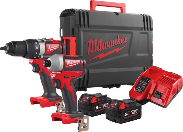 Milwaukee MILWAUKEE.POWERPACK M18BLPP2B2-502X M18BLDD2+M18BLID2 2x5.0Ah ...