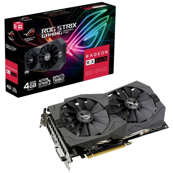 ASUS Radeon RX 560 4GB / 1199 MHz / 4 GB D5 / 128-bit / DVI + HDMI / (8) (90YV0HV0-M0NA00)