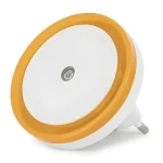 Entac nočné LED svetlo do zásuvky oblé oranžová / Nočné svetlo / senzor súmraku / 0,5 W / 25 lm / 3000K / IP20 (ENL-CC-0.5W-DSO)