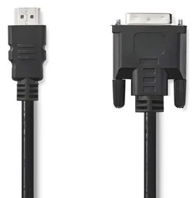 Nedis čierna / Kábel HDMI - DVI-D 24+1 / 3 m / 1080p / Poniklované konektory (CCGP34800BK30)