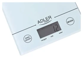 Adler AD 3138 biela / Kuchynská váha / až 5 kg / LCD / Auto-off (AD 3138 white)
