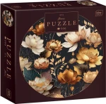 INTERDRUK Okrúhle puzzle Flowers: Zlaté kvety