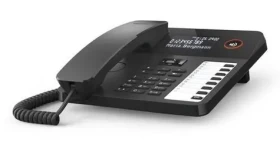 Gigaset DESK 600 čierna / Drôtový telefón / LCD displej / Handsfree / Telefónny zoznam 100 čísel (S30350-H224-B101)
