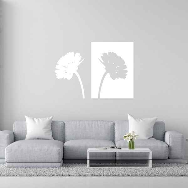 Veselá Stena Samolepka Margaréty Farba: bílá, Veľkosť: 80 x 58 cm