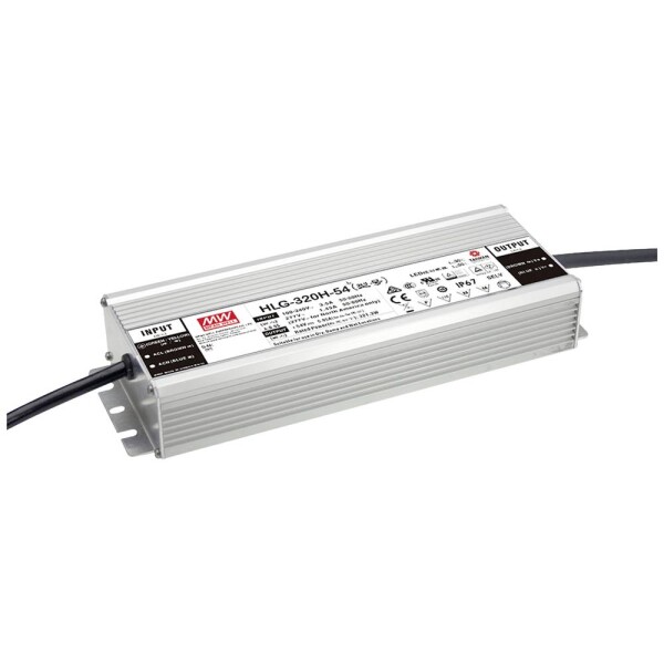 MEAN WELL LED driver 321.3 W 5.95 A 54 V bez možnosti stmievania; HLG-320H-54