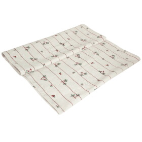 Strömshaga Bavlněný běhoun na stůl Gerd White/Red 50 × 150 cm
