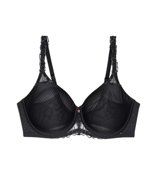 Dámska podprsenka Wild Azalea Florale Bra W01 - BLACK - black 0004 - TRIUMPH BLACK 70C