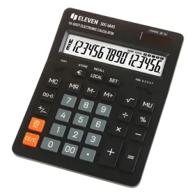 Eleven SDC664S čierna / Stolová kalkulačka / 16 miestna / duálne napájanie / LCD displej (SDC-664S)