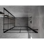 MEXEN/S - Mist-B sprchovací kút dvere krídlové pravá 70 x 85, čierna kratka, čierna 8A2T-070-085-70-77-P