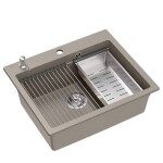 Quadron Quadron - Granitový drez KURT 110 WORKSTATION BEIGE ZLE-09040