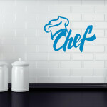 Veselá Stena Samolepka Chef Farba: béžová, Veľkosť: 80 x 55 cm