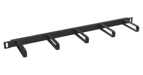 Vyväzovací panel VP-06-05-00-B čierna / 19" / 0,5U / oceľový (80191092)