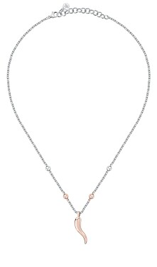 Morellato Moderný oceľový bicolor náhrdelník pre šťastie Istanti SAVZ04