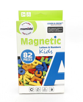 Mamido Mamido Farebné magnetické písmená a číslice 82 dielikov, veľkosť 3,8 cm MT1527