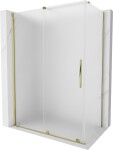 MEXEN/S - Velár sprchovací kút, posuvné dvere 150 x 75, dekor, zlato 871-150-075-31-50