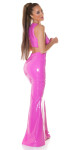 Soo Sexy! Koucla Latexlook Maxiskirt with XL Slit pink S