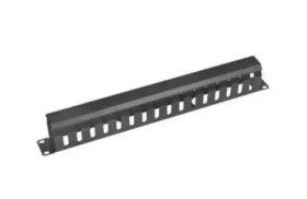 OEM Vyväzovací panel 19" 1U čierny / Vyväzovací panel / kov / priechodná / hĺbka 65 mm (9659)