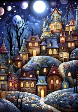 ALIPSON Puzzle Dedinka pri splne