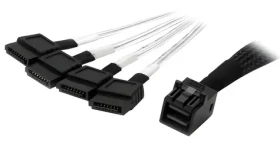 StarTech Mini SAS HD SFF-8643 - 4X SATA 1m / Kábel SAS / SFF-8643 / 4X SATA / čierna (SAS43SAT1M)