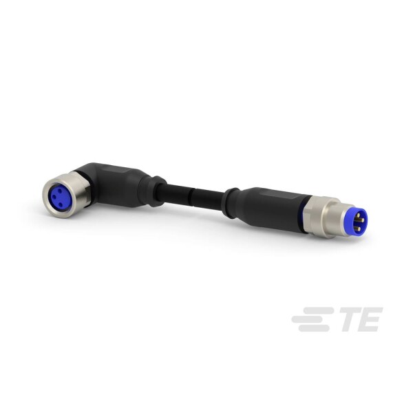 TE Connectivity upravený zástrčkový konektor pre senzory - aktory, 3-2273124-3, 1 ks; 3-2273124-3