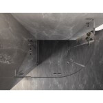 MEXEN/S - Lunar L sprchový kút štvrťkruh krídlový ľavá 100 x 90, transparent, chróm 833L-100L-090P-01-00