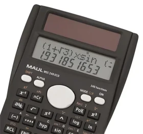 Maul MSC 240 ECO čierna / Kalkulačka / stolná / vedecká / 10+2miestna / solárne a batériové napájanie (7270590)