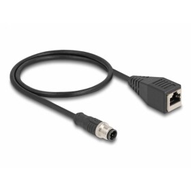 Delock 60067 RJ45 / M12 Sieťový adaptér CAT 5e S/FTP 0.50 m čierna tienený 1 ks; 60067