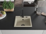 MEXEN/S MEXEN/S - Milo granitový drez 1-miska vrátane batérie Rita, béžový 6505-69-670300-70
