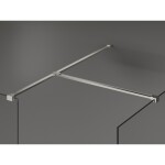 MEXEN/S - Kioto Sprchová zástena WALK-IN 100 x 80, čierny vzor, nikel kefovaná 800-100-202-97-70-080