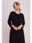 S403 Pletené šaty v nadmernej veľkosti - čierne EU L/XL