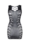 Dámske erotické šaty Paola - BEAUTY NIGHT FASHION černá S/L