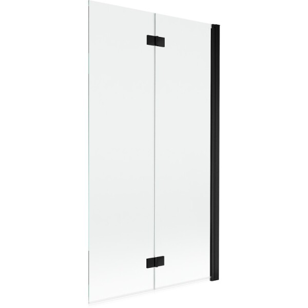 MEXEN - MIST vaňová zástena 100x150 cm 6mm 2-s, čierna, číra, pravá 8A9-100-002-70-00-P