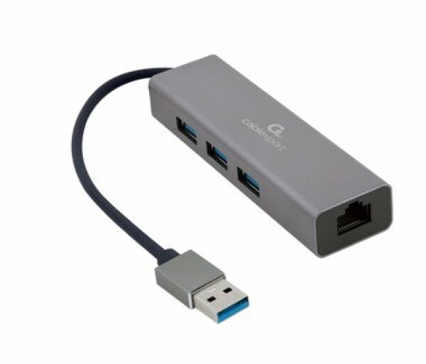 Gembird A-AMU3-LAN-01 sivá / gigabitový sieťový adaptér / 1x LAN / USB 3.0 / USB-A (A-AMU3-LAN-01)