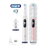 Oral-B iO Series 6 Duo biela|ružová / Elektrická zubná kefka / magnetické iO / 5 režimov / AI / OLED (4210201381877)