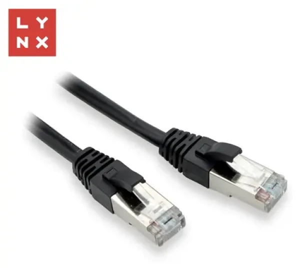 Lynx FTP patch kábel Cat5e 15 m čierny / Patch kábel / FTP / Cat5e / RJ45 (LX-FTP5E-150-BLACK)