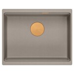 Quadron - Granitový drez Logan 100 Beige Meď HQJ6045U4_PVDC1_U