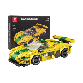 Mamido Stavebnica športové auto P1 GTR 368 dielov žlté