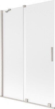 MEXEN/S - Velar dvojkrídlová posuvná vaňová zástena 120 x 150, dekor, nikel kartáčovaný 896-120-000-31-97