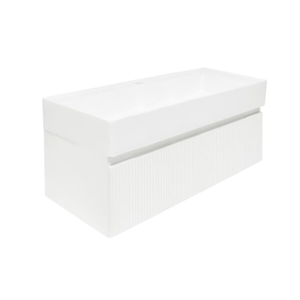 Kúpeľňová skrinka s umývadlom SAT Evolution 98x30x44, 8 cm biela mat SATEVO100WMU2 SATEVO100WMU2