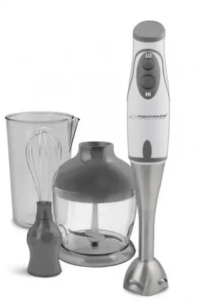 Esperanza EKM003E Pesto bielo-šedá / tyčový mixér / 450W / 2 rýchlosti / príslušenstvo (EKM003E)