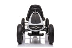 Mamido Mamido Detská šliapacia motokára Mercedes XMX610 biela | ECO koža | Polohovateľné sedadlo
