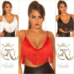 Sexy KouCla Crop Top with fringes